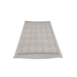 grey/white outdoor rug