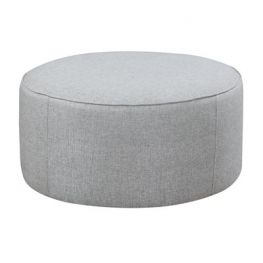 U3670-22-19 Round Cocktail Ottoman W/ Castors - Grey