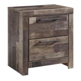 Derekson Multi Gray Two Drawer Night Stand
