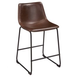 Centiar Brown/Black Upholstered Counter Stool