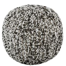 Latricia Black/White Pouf