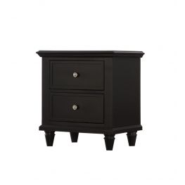 Newtown Black 2 Drawer Nightstand