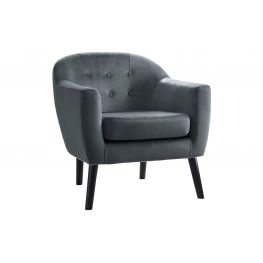 Quill Grey Velvet Accent Chair