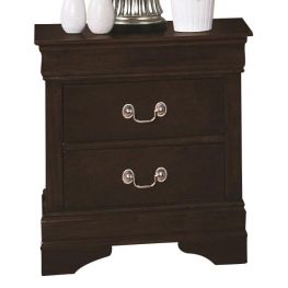 Louis Philippe Nightstand in Cappuccino