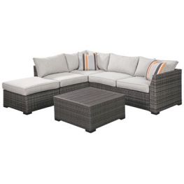 Cherry Point Gray Loveseatsec/Otto/Tbl Set(4/Cn)