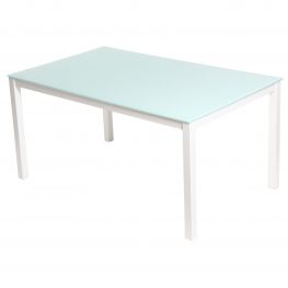 Alto Dining Table White Metal Legs, White Top