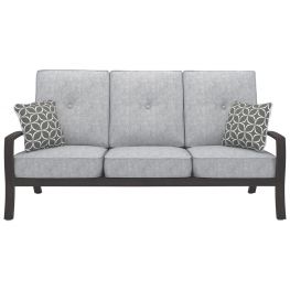 Castle Island Dark Brown Sofa With Cushion