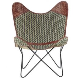 88592 Mtl Canvas Blu Chair 30"W, 37"H