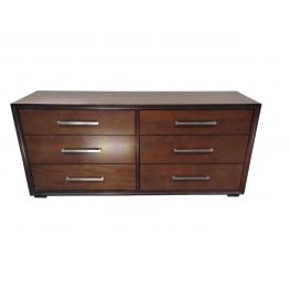 Walnut 6-Drawer Dresser