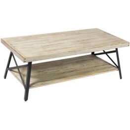 T100-0E Cocktail Table-White Wash