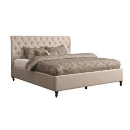 Oatmeal Upholstered Queen Tufted Bed