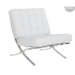 Barcelona White accent chair