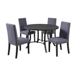 Dunklin Matte Black 5Pc Dining Set