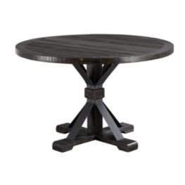 Broshound Dark Brown Round Dining Room Table