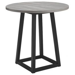 Showdell Gray/Black Round Drm Counter Table