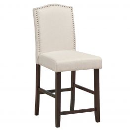 Beige w/ Nailhead Barstool