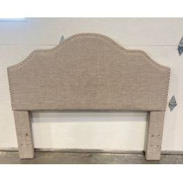 Britain Light Grey Upholstered Queen Headboard 