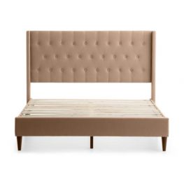 Wren Upholstered Bed, Twin, Tan